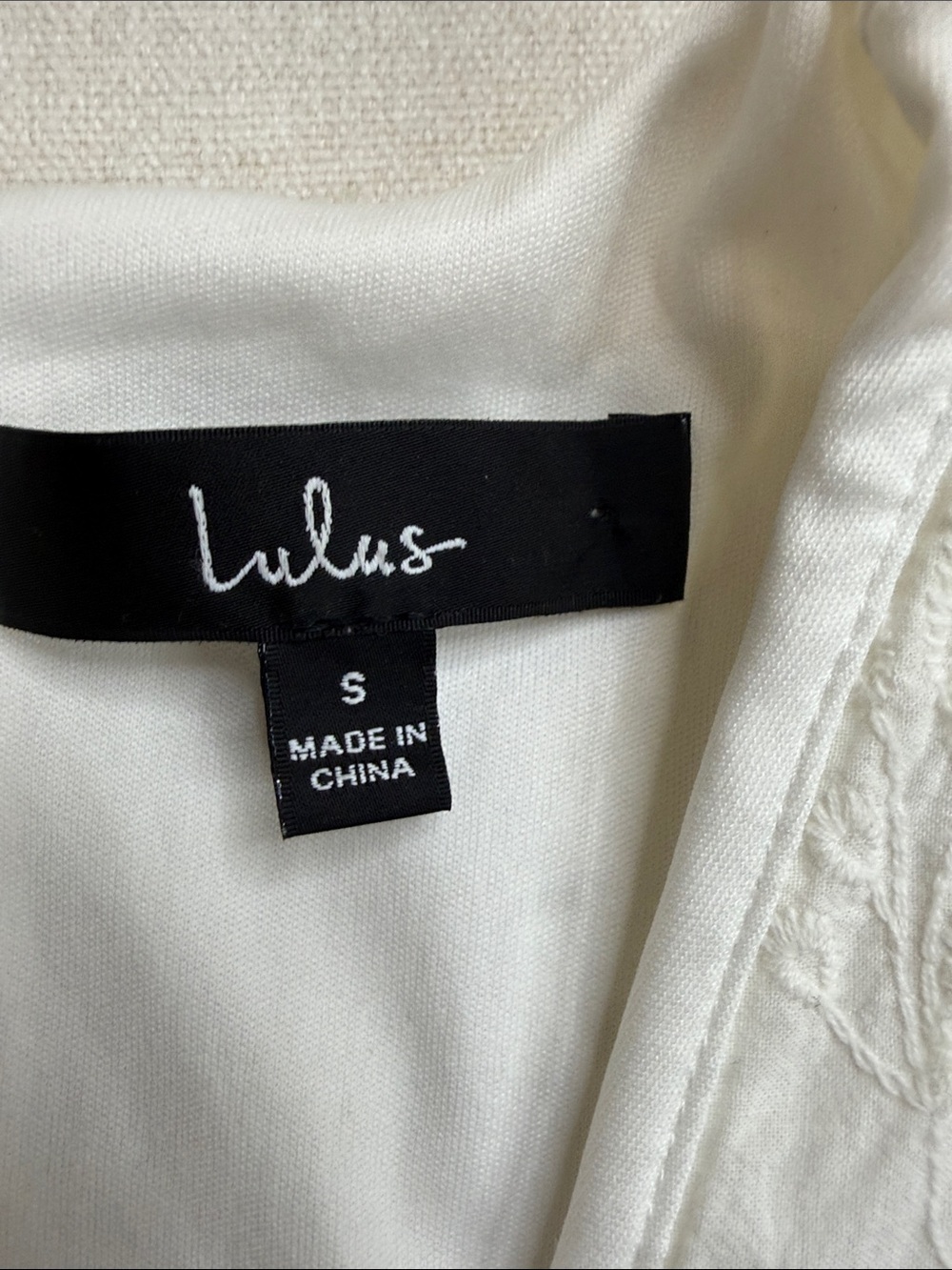 Lulu's White Eyelet Ruffle Mini Dress - Picture 3 of 7